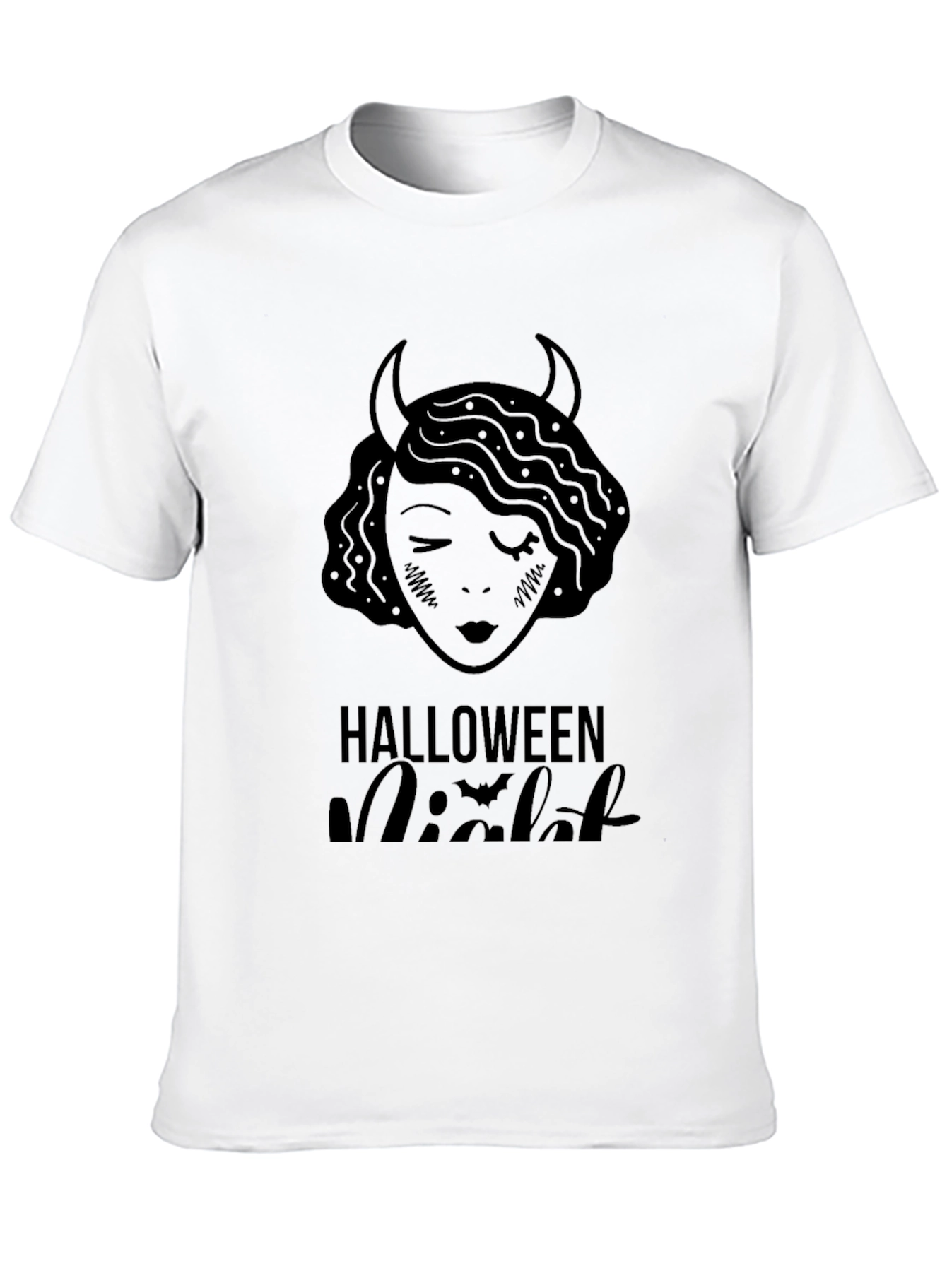 Halloween Night Devil Woman Graphic Tee