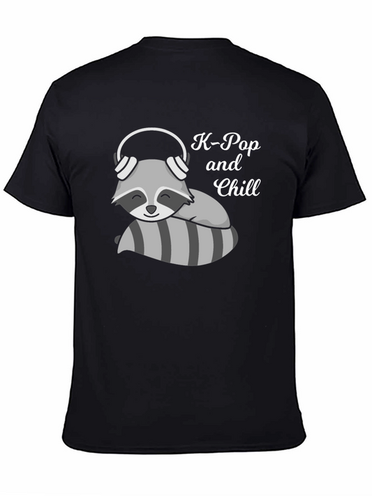 K-Pop and Chill Raccoon T-Shirt