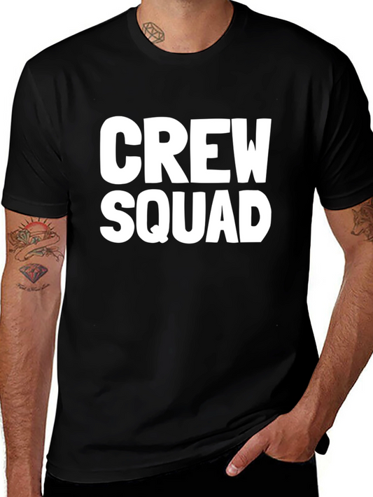 Crew Squad Black Graphic T-Shirt