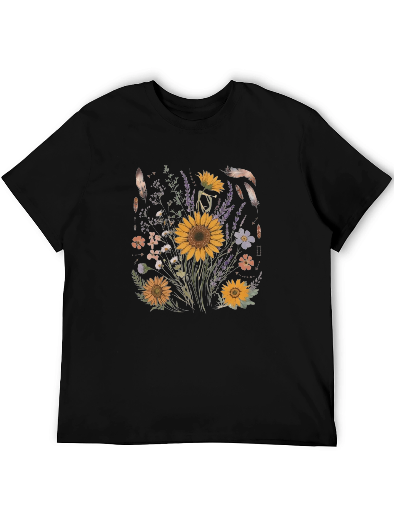 Floral Graphic Tee - Sunflower Design