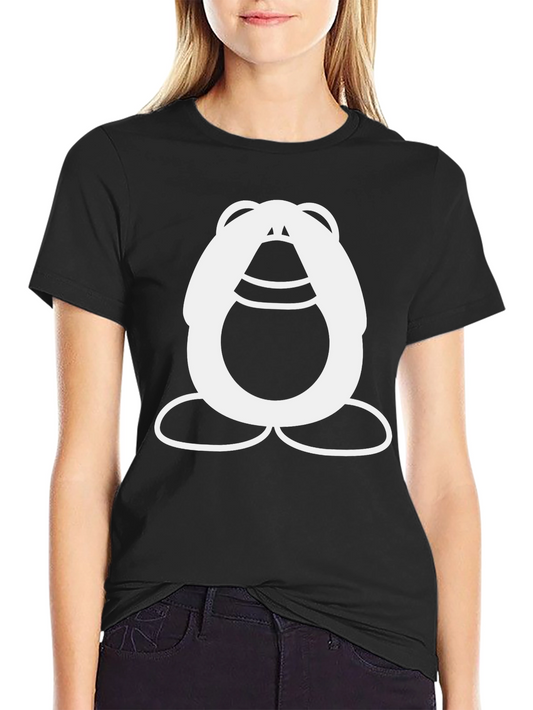 Funky Cartoon Character Black T-Shirt