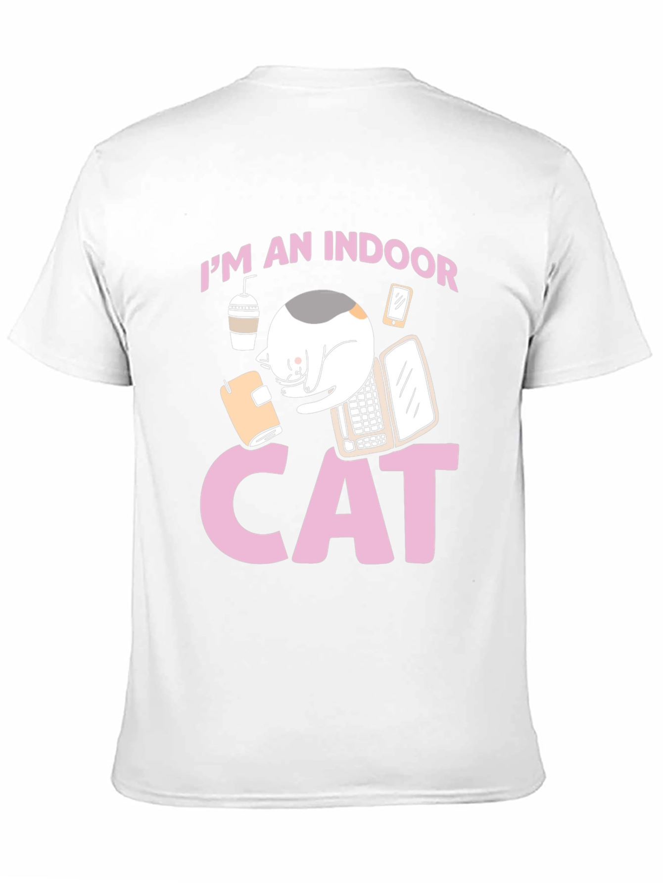 Indoor Cat Graphic Tee - Unisex Black T-Shirt