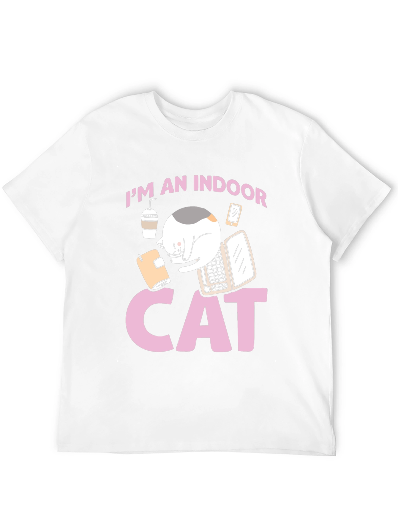 Indoor Cat Graphic Tee - Unisex Black T-Shirt
