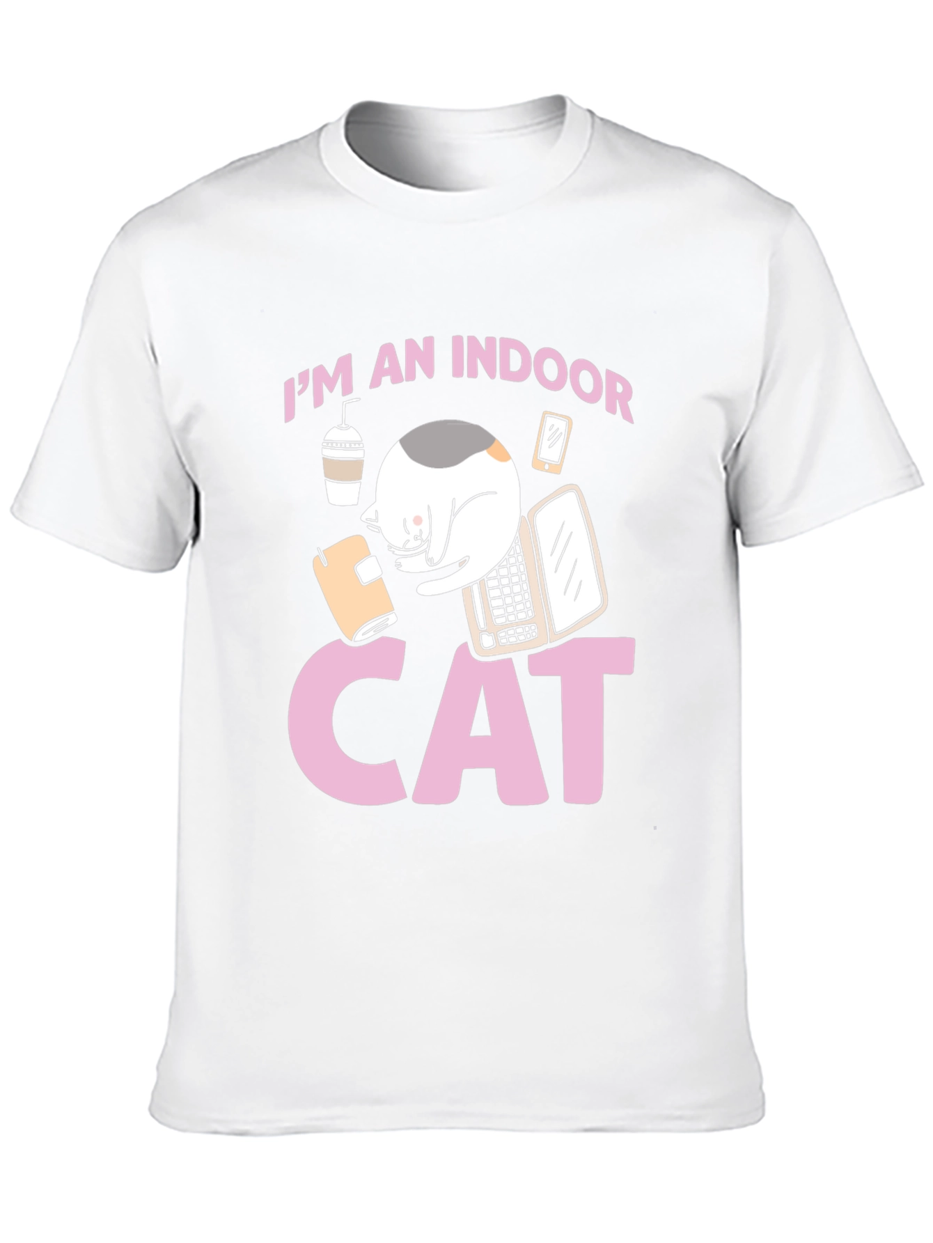 Indoor Cat Graphic Tee - Unisex Black T-Shirt