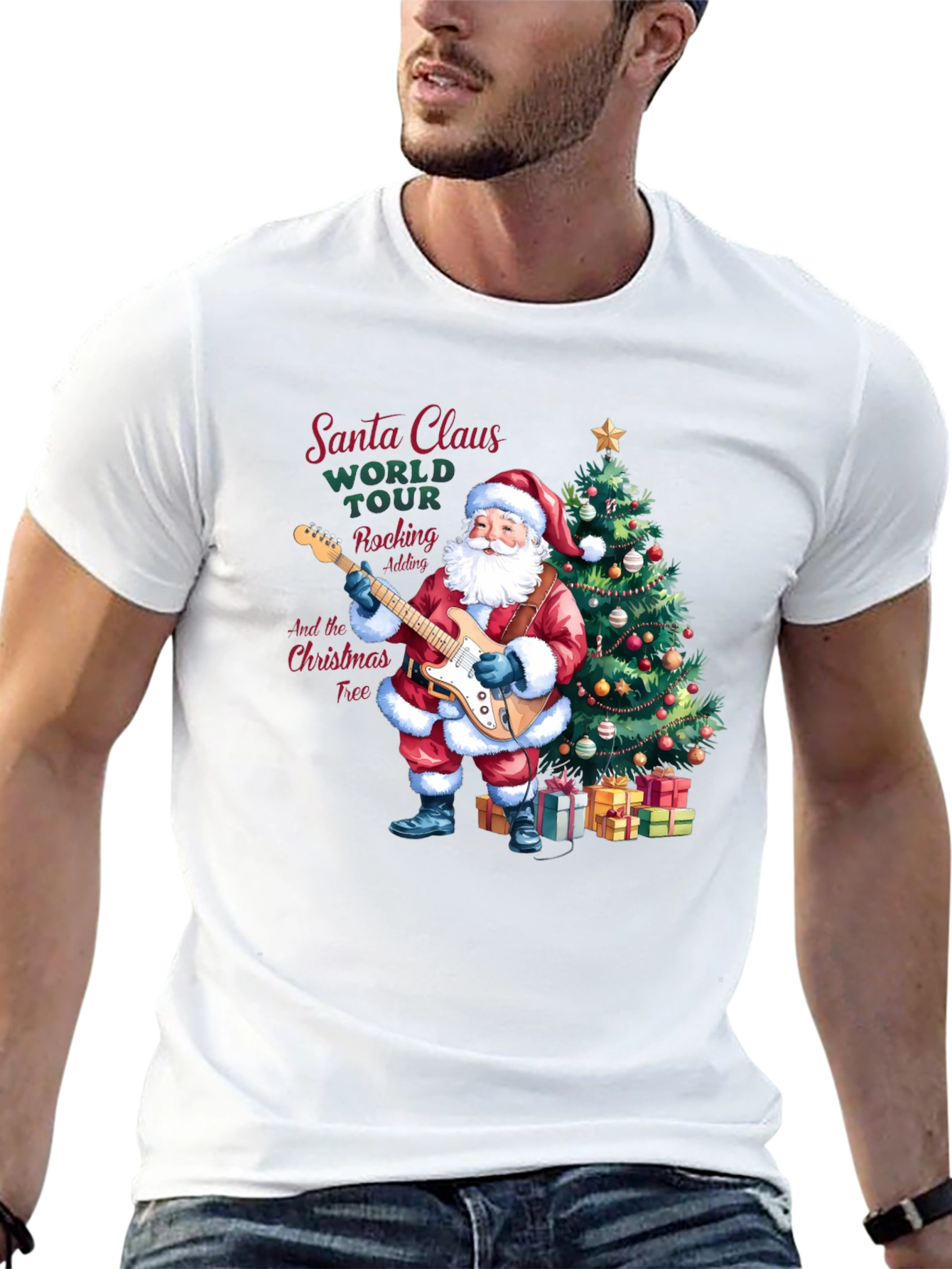 Santa Claus Rocking Christmas T-Shirt