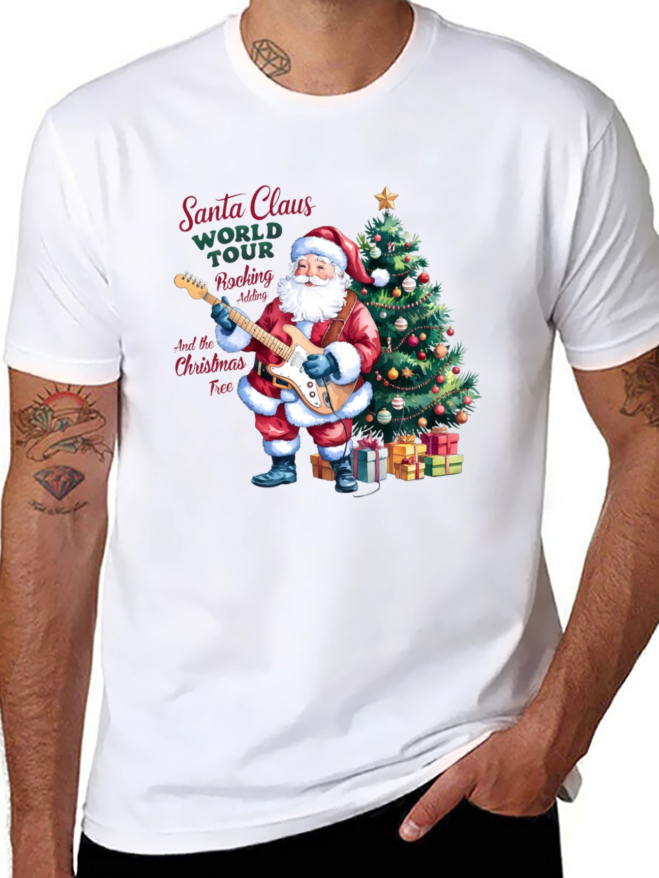 Santa Claus Rocking Christmas T-Shirt