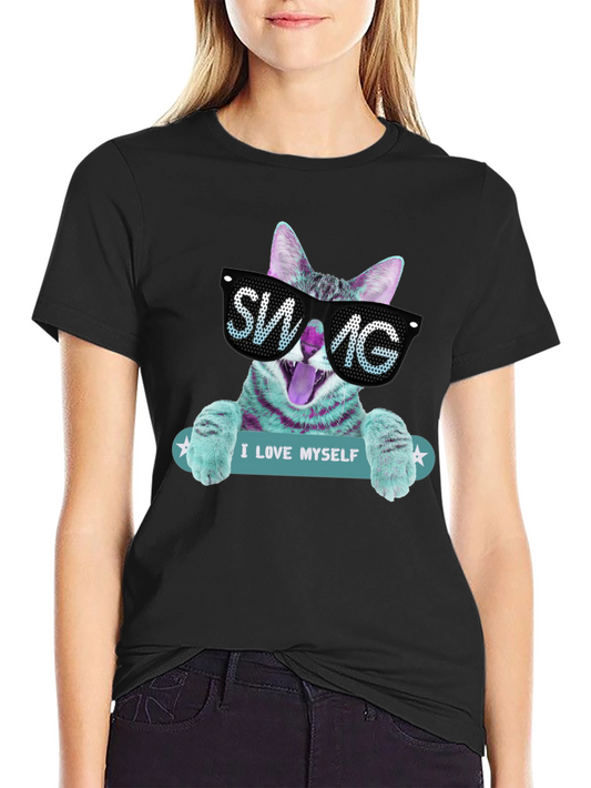 Cool Cat SWAG Graphic T-Shirt