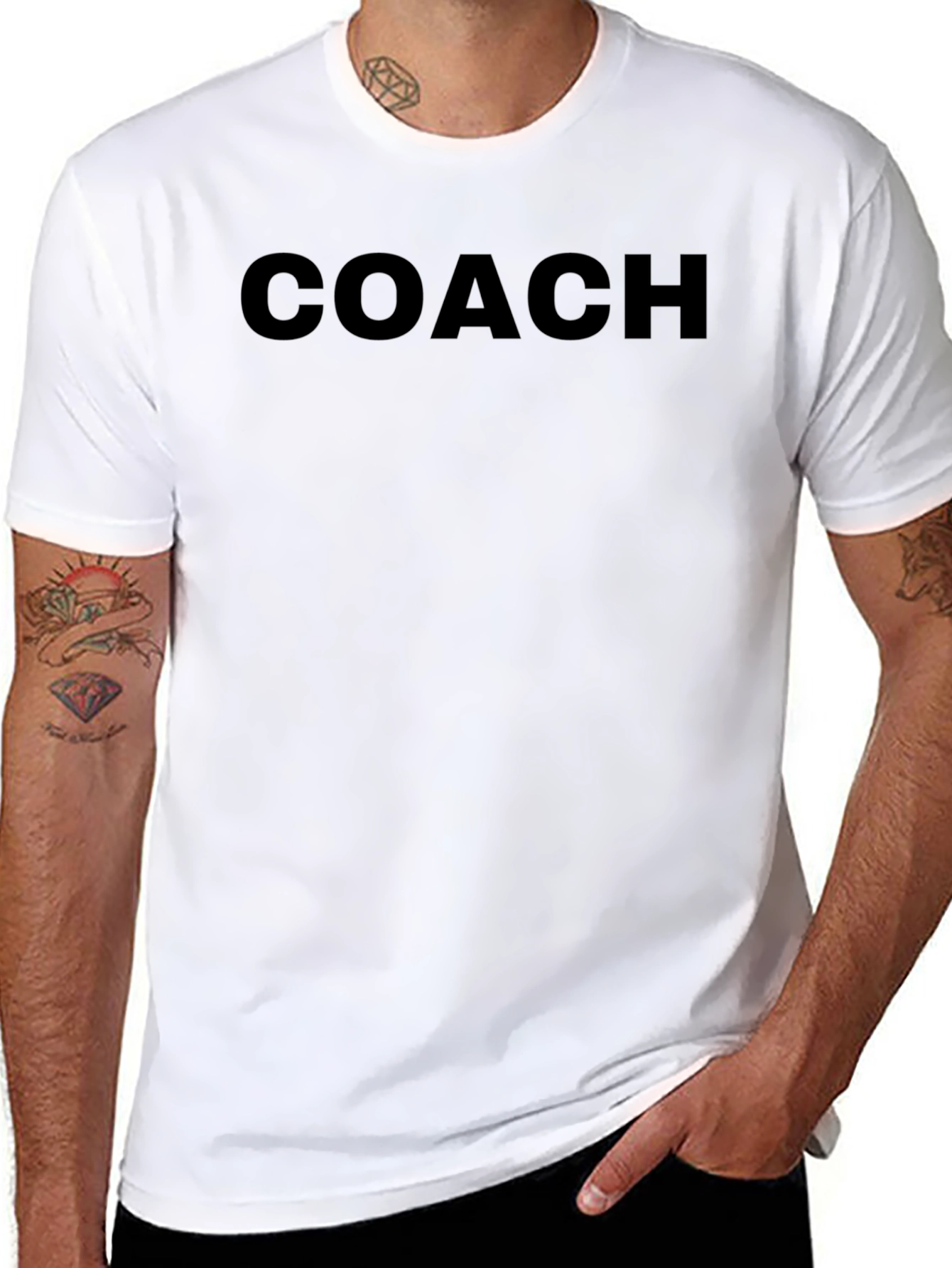 Mens Black COACH Crew Neck T-Shirt