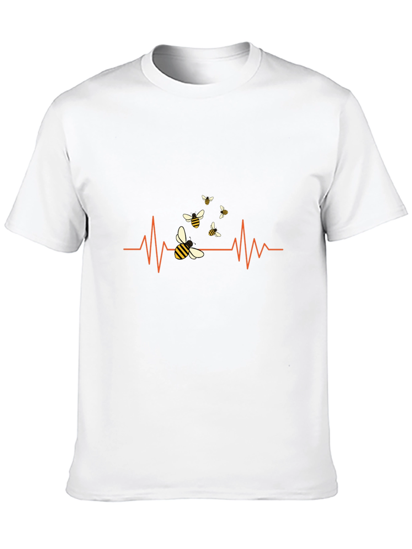 Bee Heartbeat Graphic Tee - Stylish Comfort