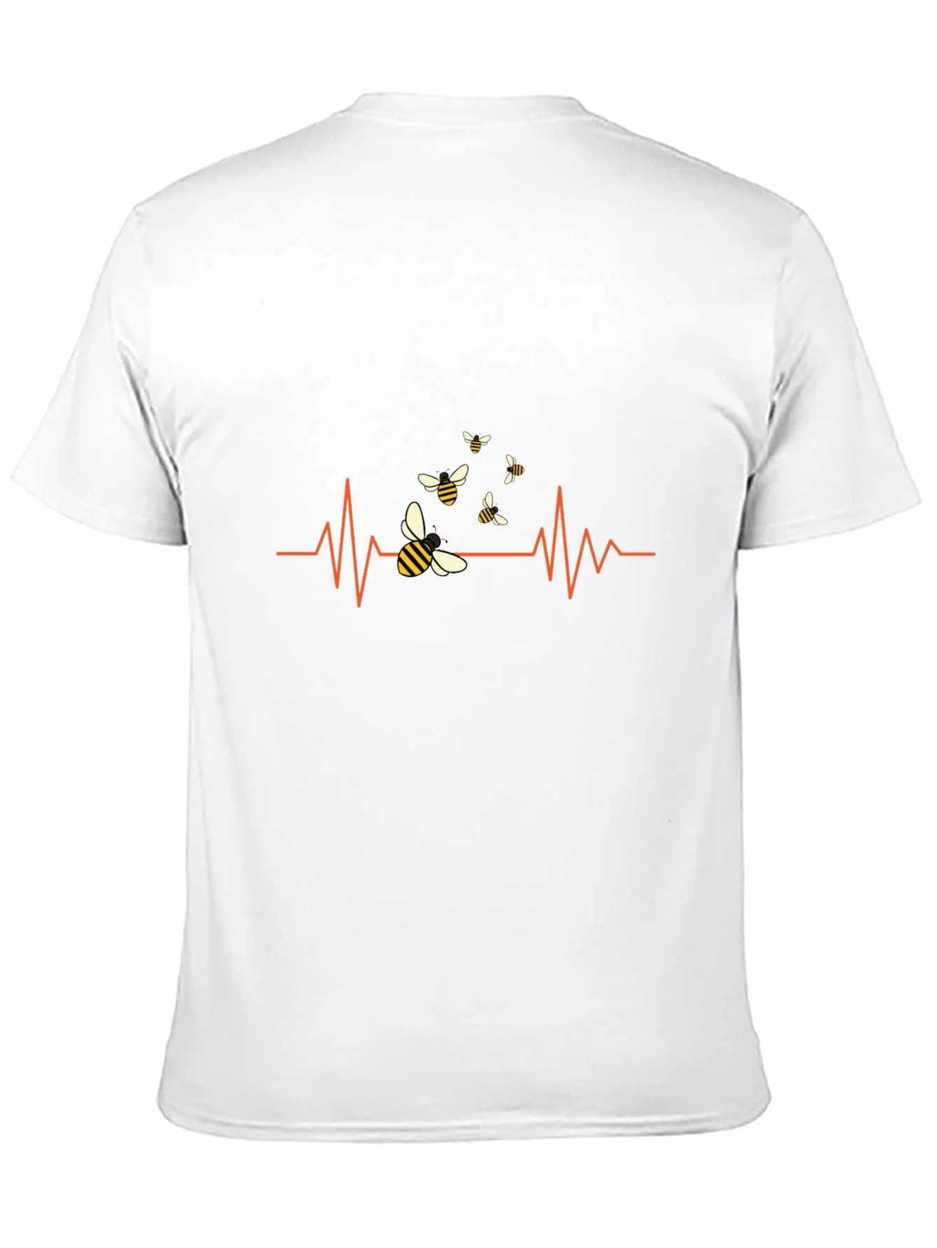 Bee Heartbeat Graphic Tee - Stylish Comfort