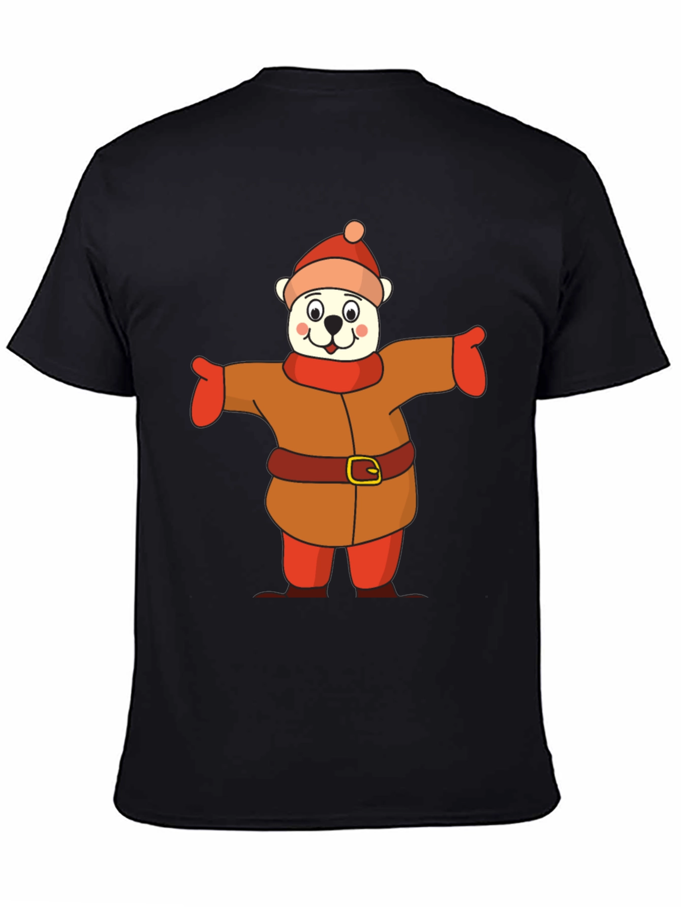 Cartoon Bear in Winter Outfit T-Shirt