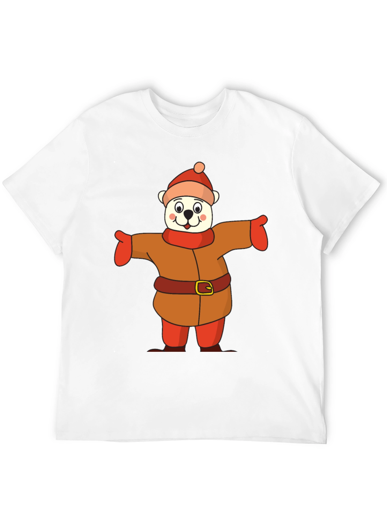 Cartoon Bear in Winter Outfit T-Shirt
