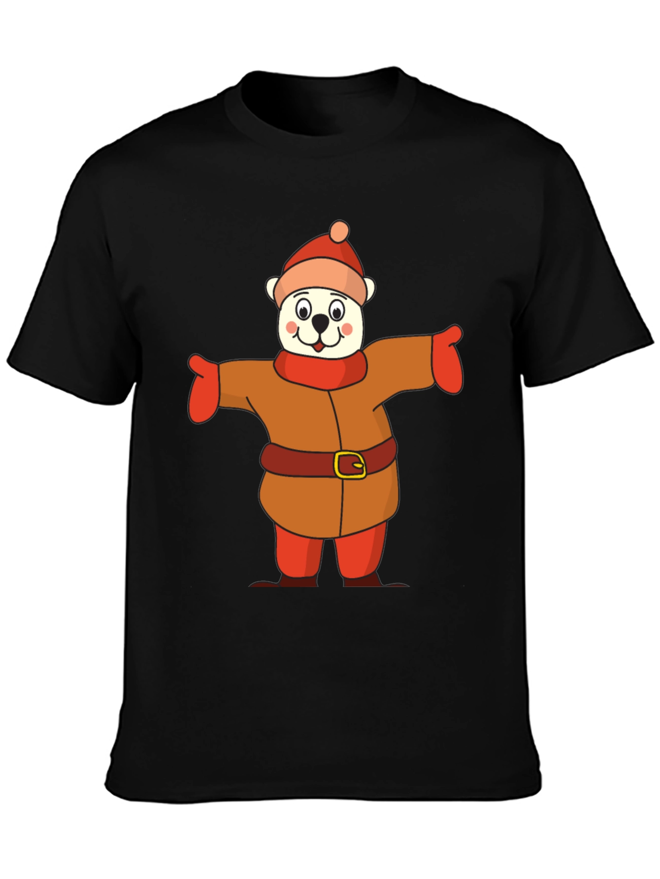 Cartoon Bear in Winter Outfit T-Shirt