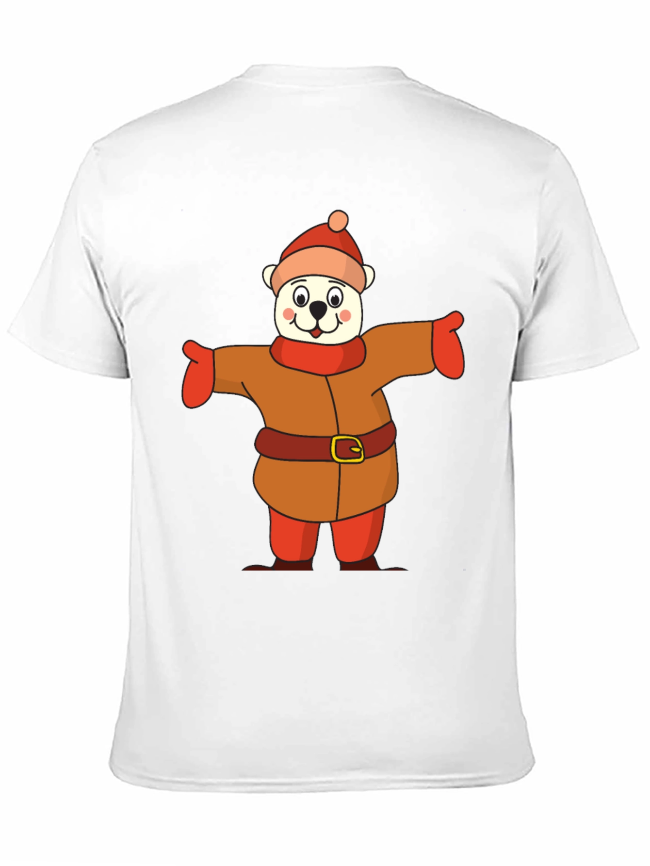 Cartoon Bear in Winter Outfit T-Shirt
