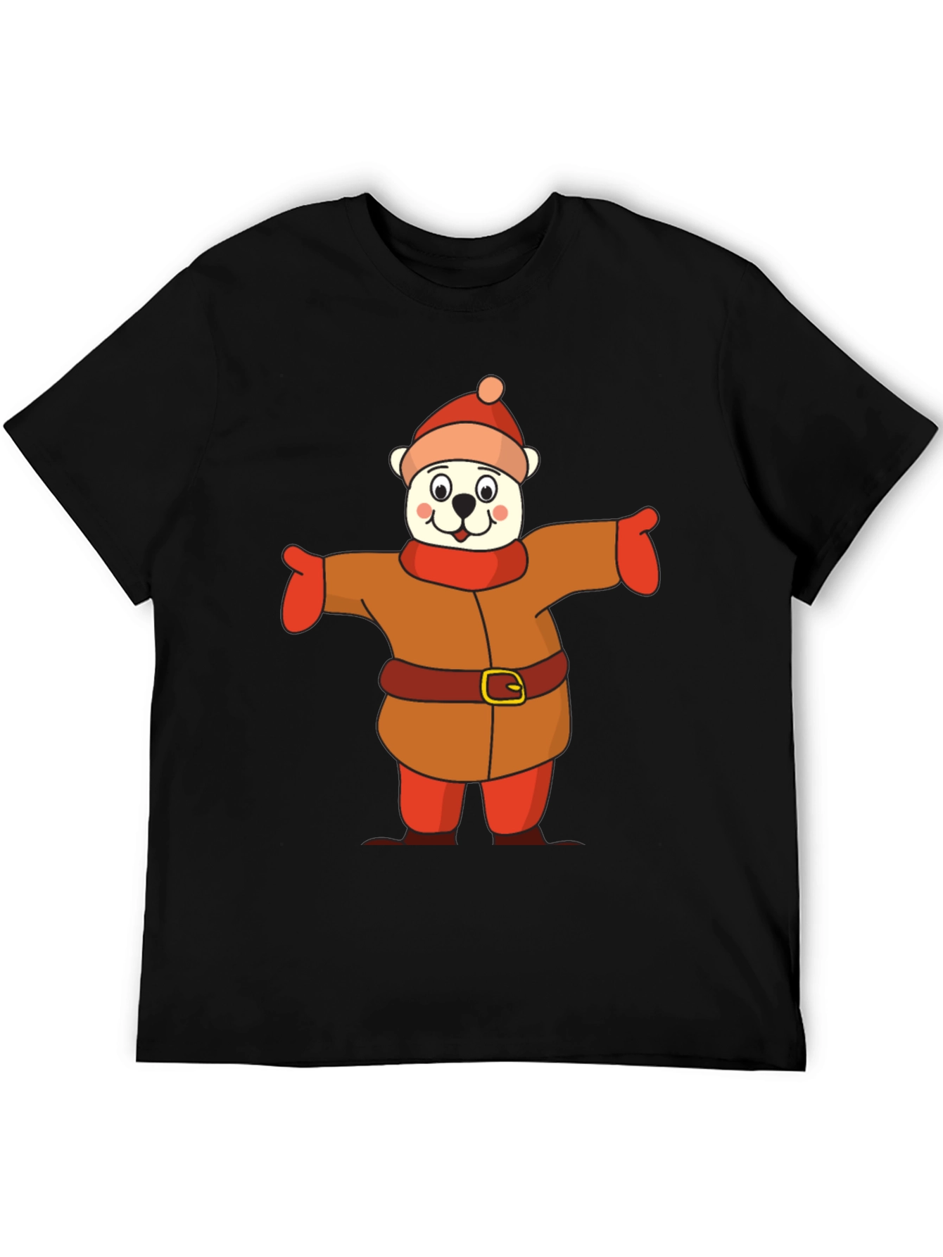 Cartoon Bear in Winter Outfit T-Shirt