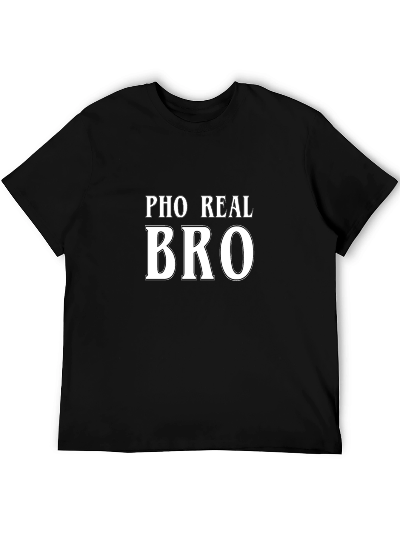 Pho Real Bro Black Graphic Tee