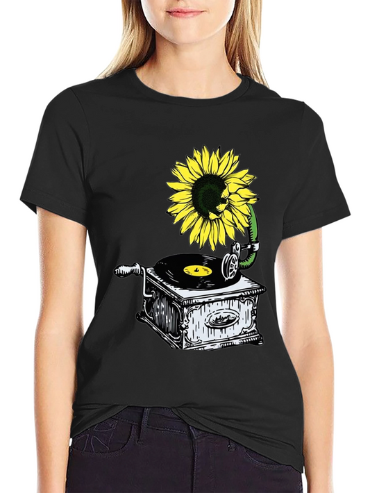 Sunflower Gramophone Graphic Tee