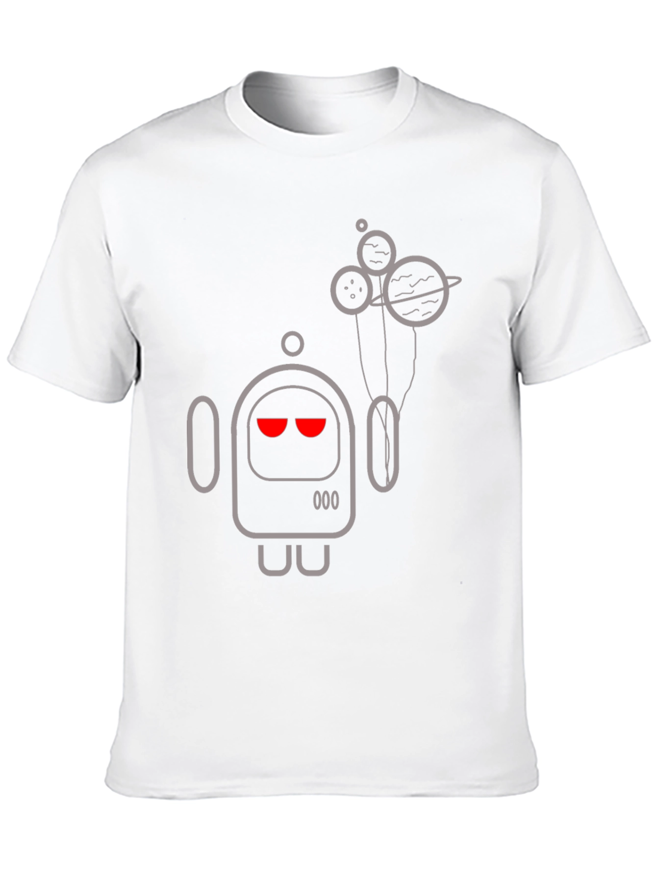 Robot & Planets Graphic Tee - Black