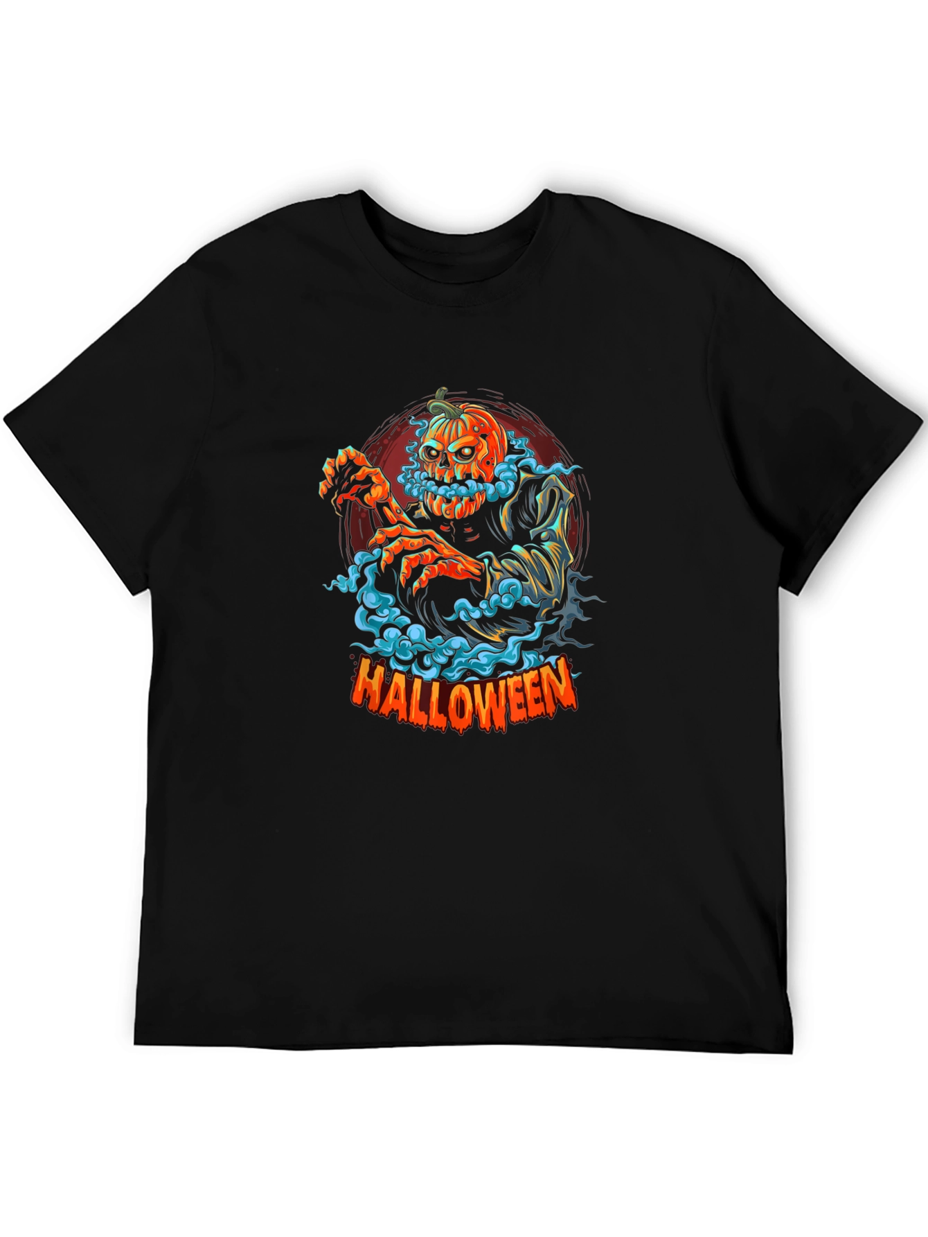 Halloween Pumpkin Head Zombie Graphic Tee