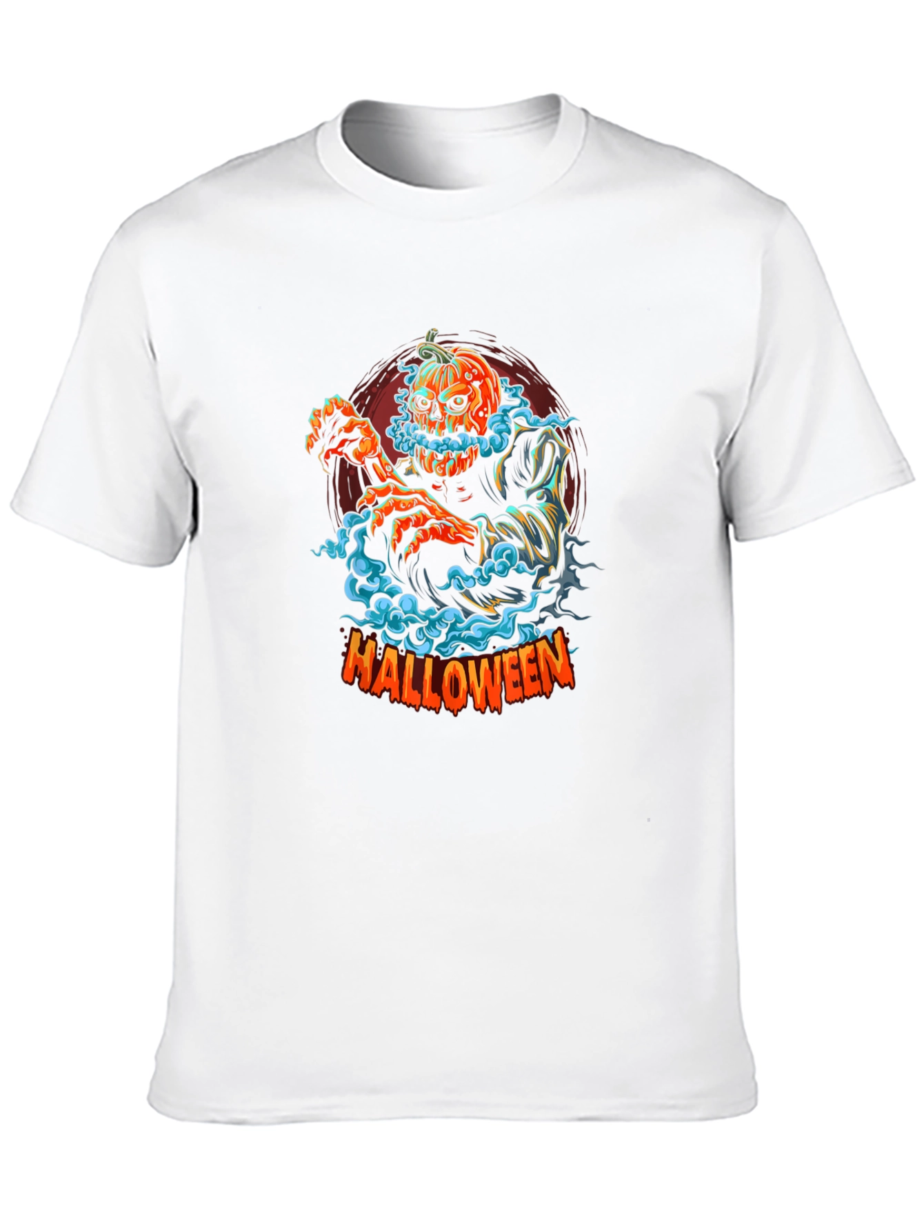 Halloween Pumpkin Head Zombie Graphic Tee