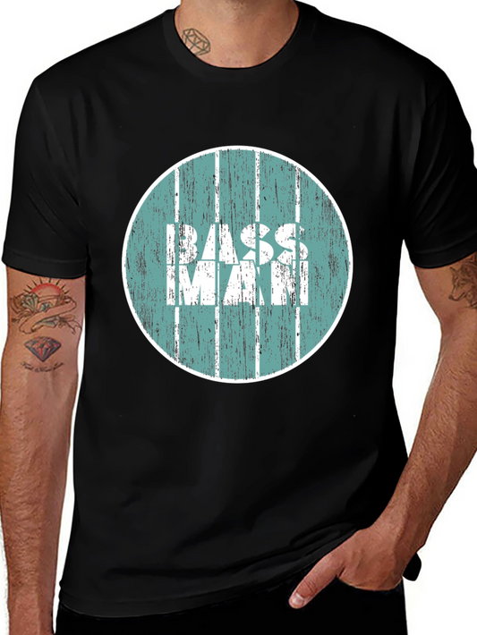 Bass Man Graphic Tee - Retro Style