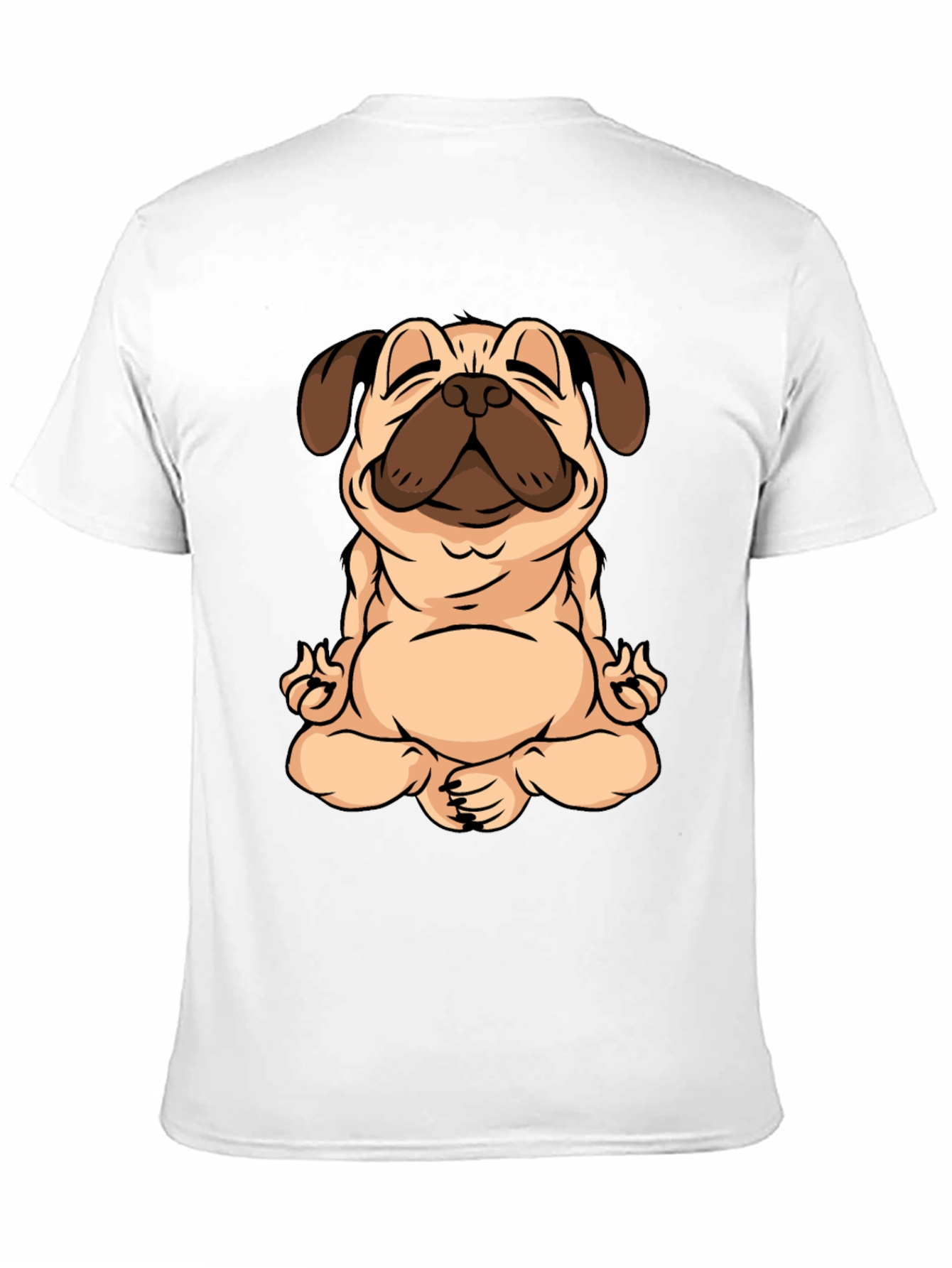 Zen Pug Black T-Shirt - Meditating Dog Graphic Tee