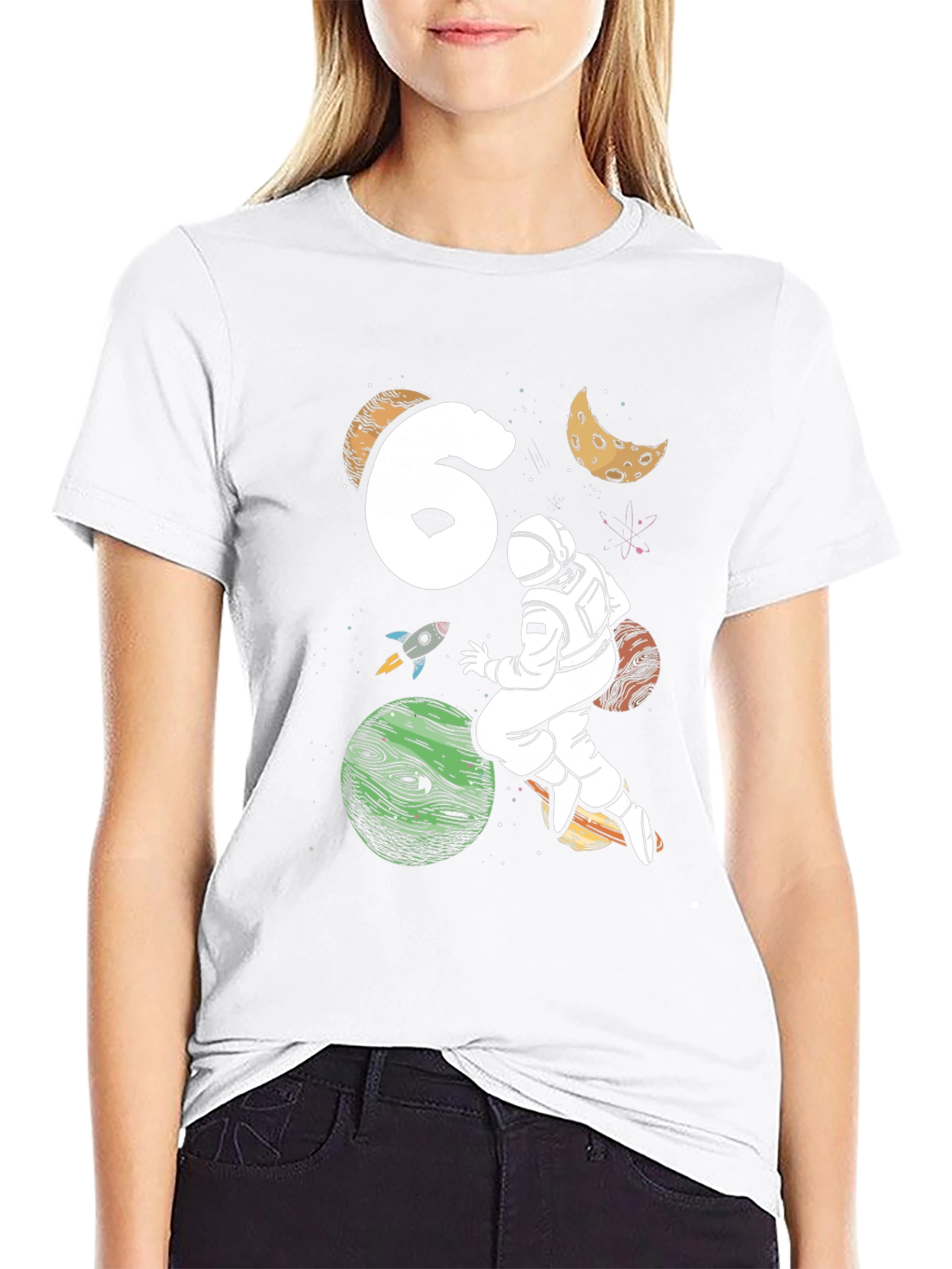 6th Birthday Astronaut Space T-Shirt