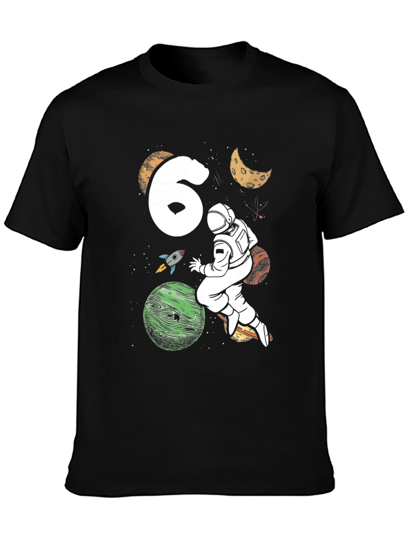 6th Birthday Astronaut Space T-Shirt