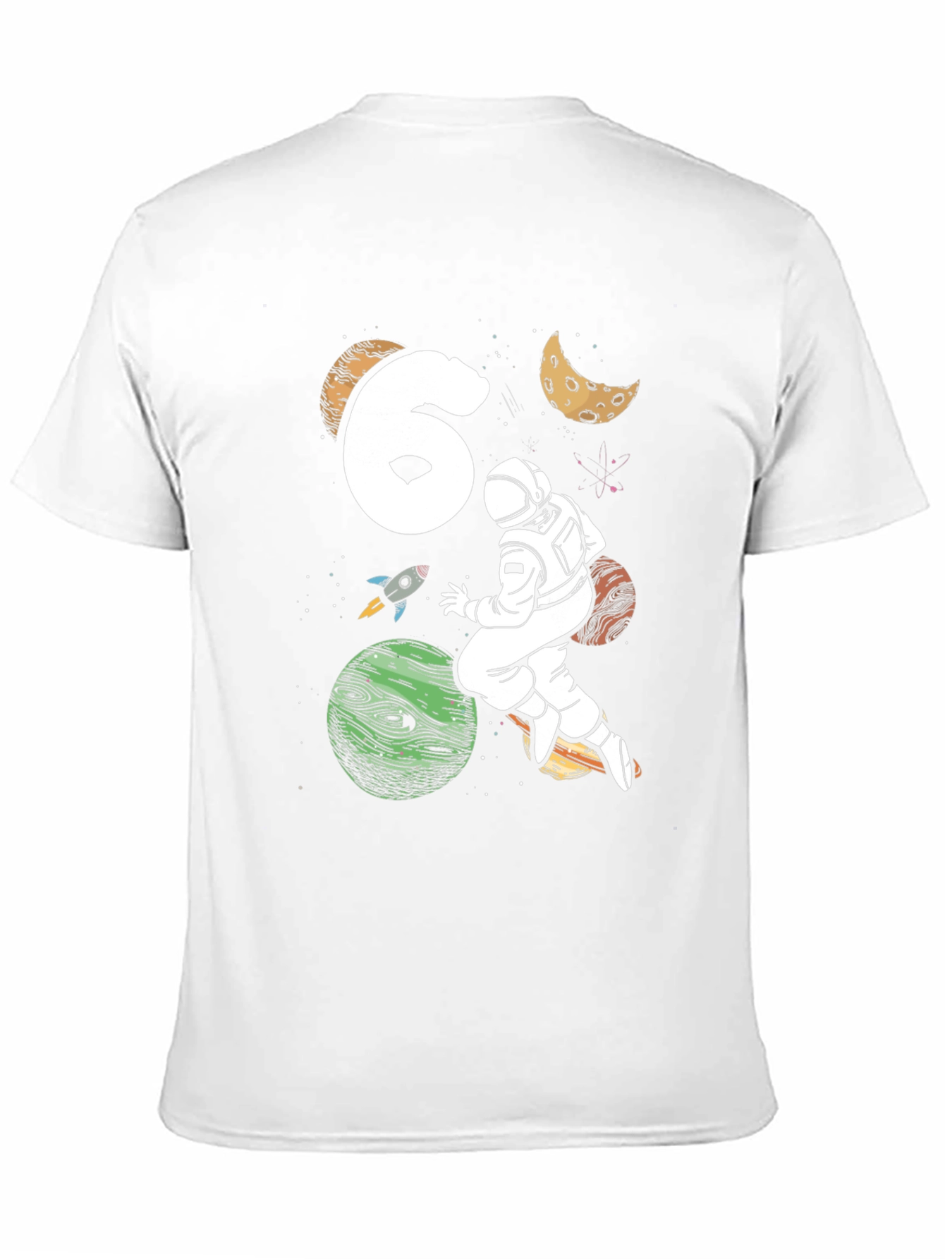 6th Birthday Astronaut Space T-Shirt