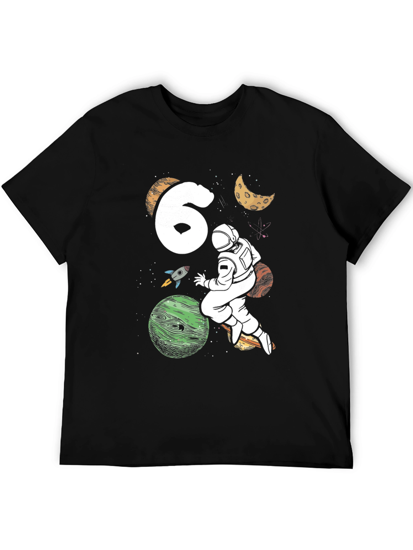 6th Birthday Astronaut Space T-Shirt