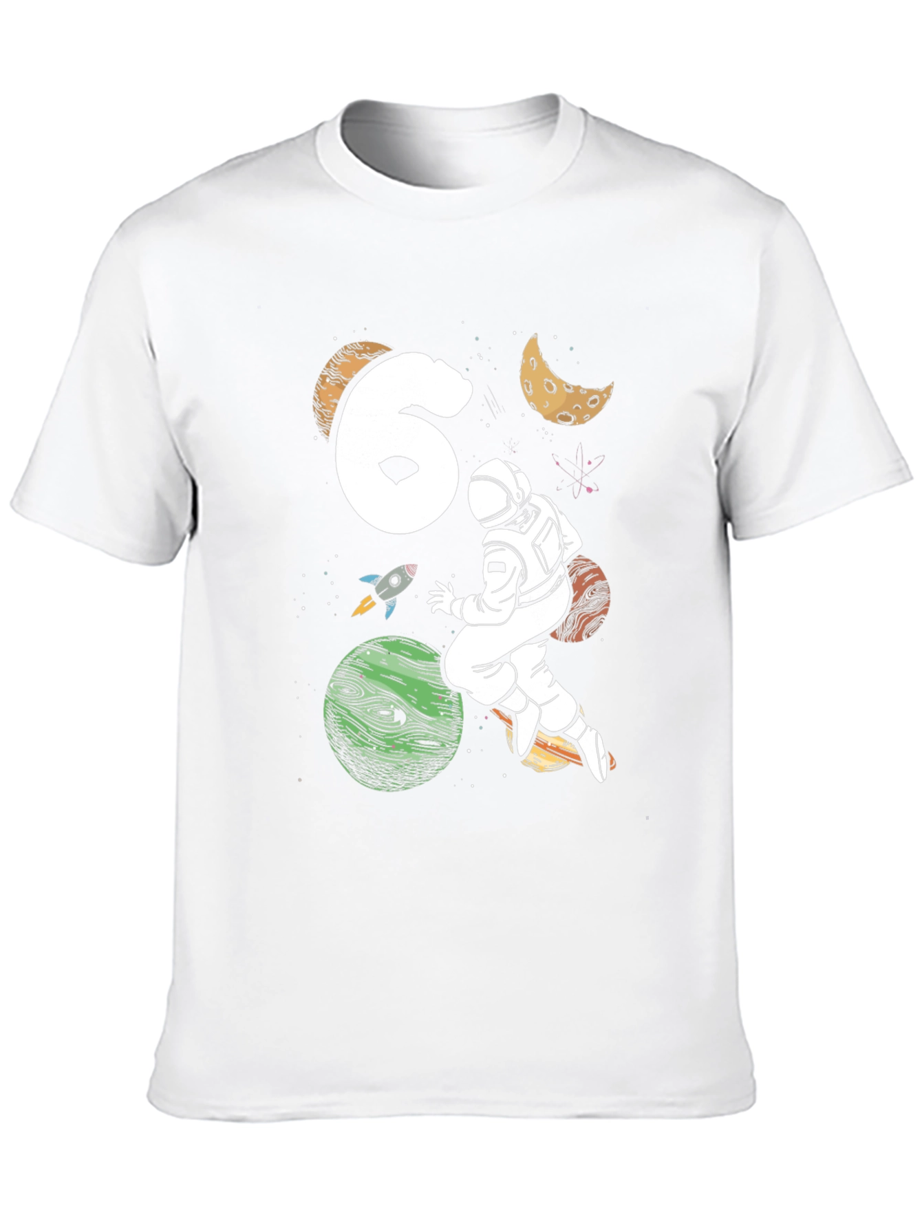 6th Birthday Astronaut Space T-Shirt
