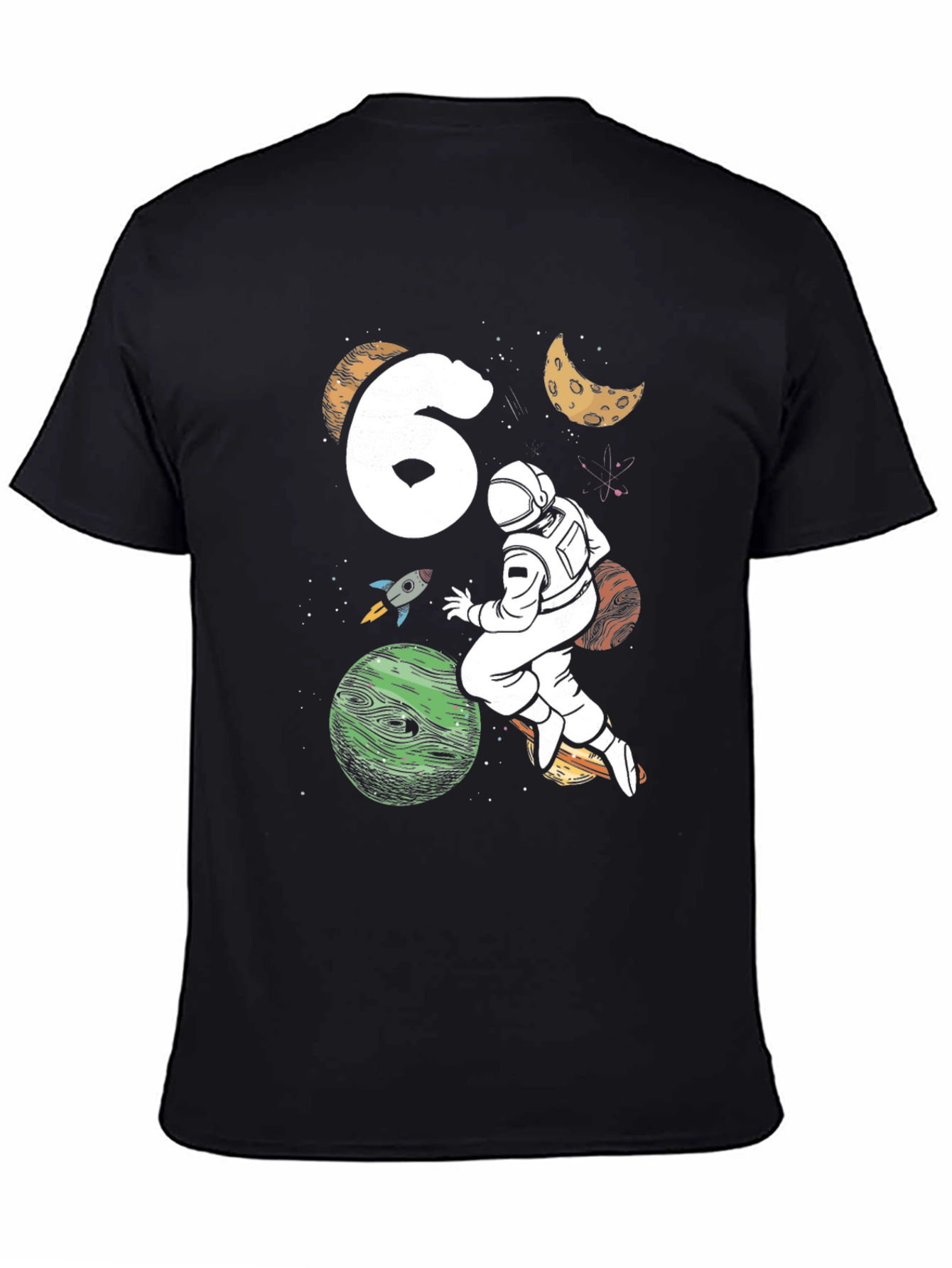 6th Birthday Astronaut Space T-Shirt