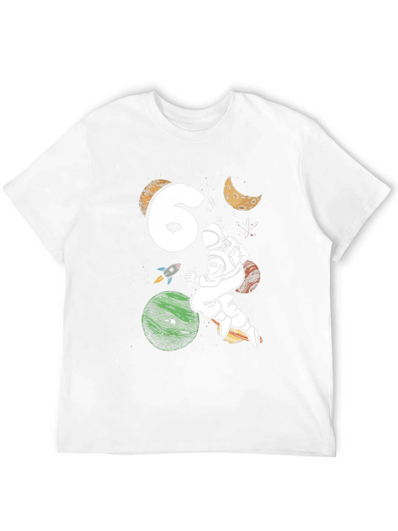 6th Birthday Astronaut Space T-Shirt