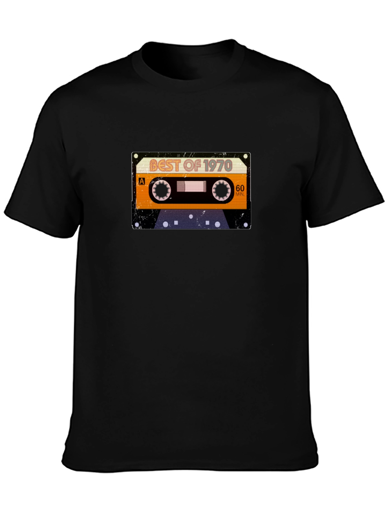 Best of 1970 Cassette Tape Black T-Shirt