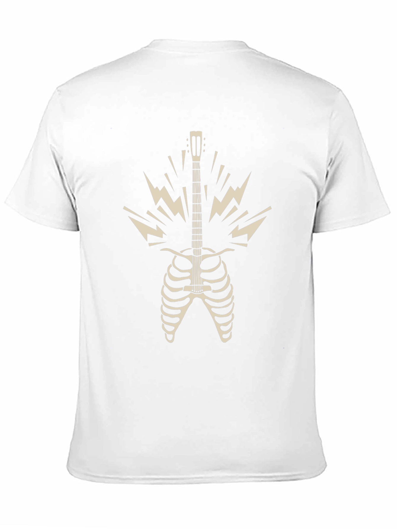 Rock n Roll Skeleton Guitar T-Shirt - Black