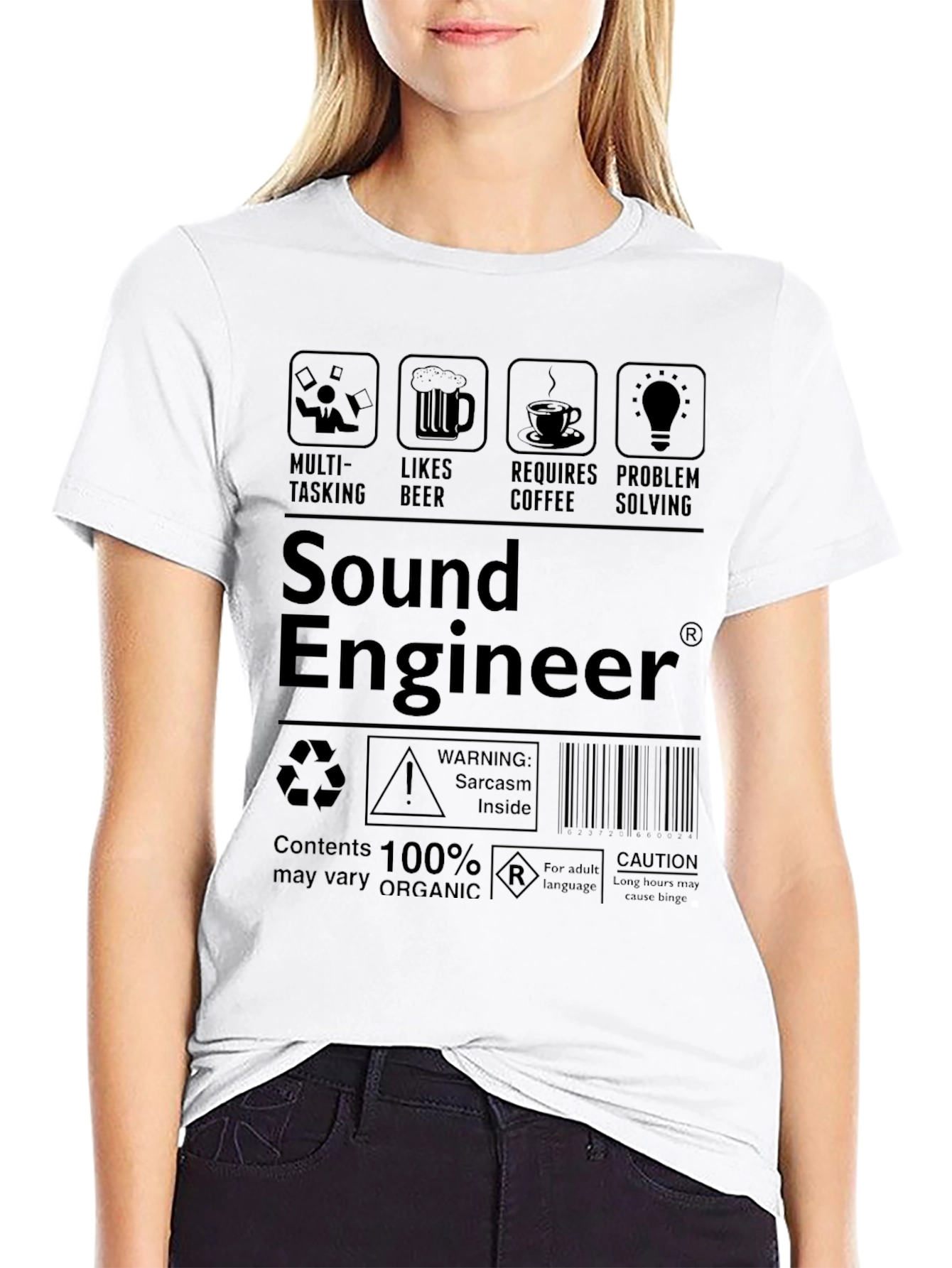 Sound Engineer T-Shirt: Multi-Tasking Beer Coffee Problem Solving
