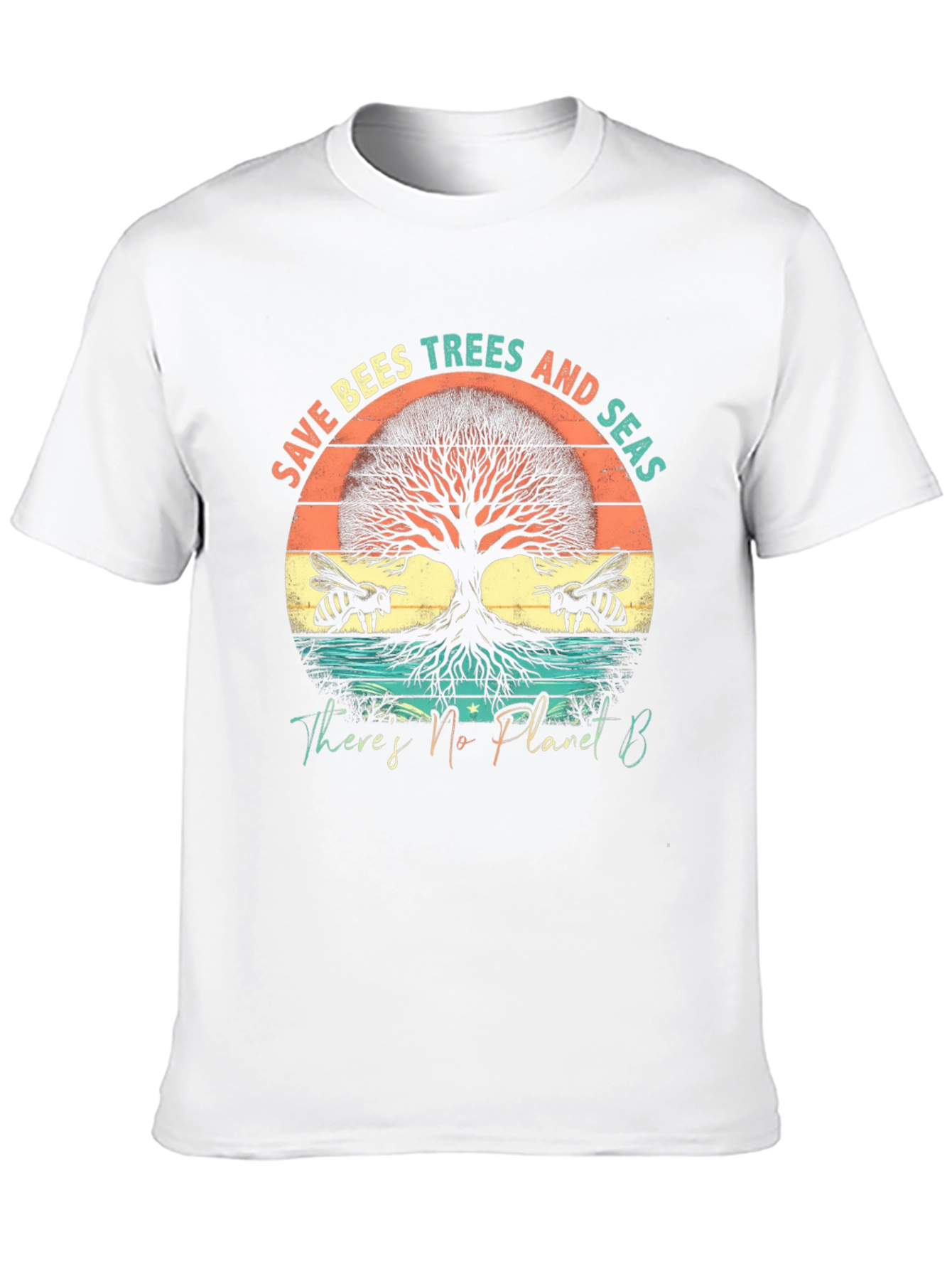 Save Bees Trees Seas T-Shirt - Planet B