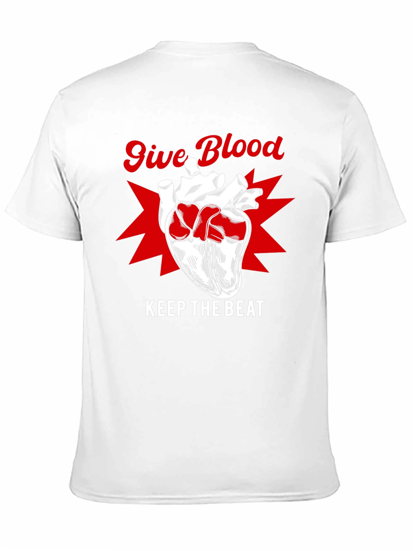 Give Blood Keep The Beat Graphic Tee