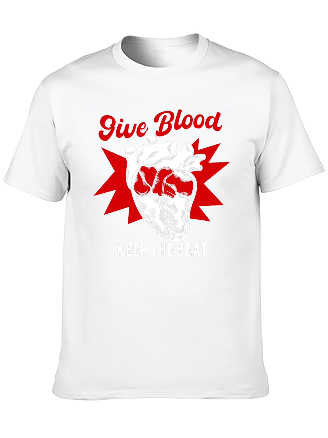 Give Blood Keep The Beat Graphic Tee