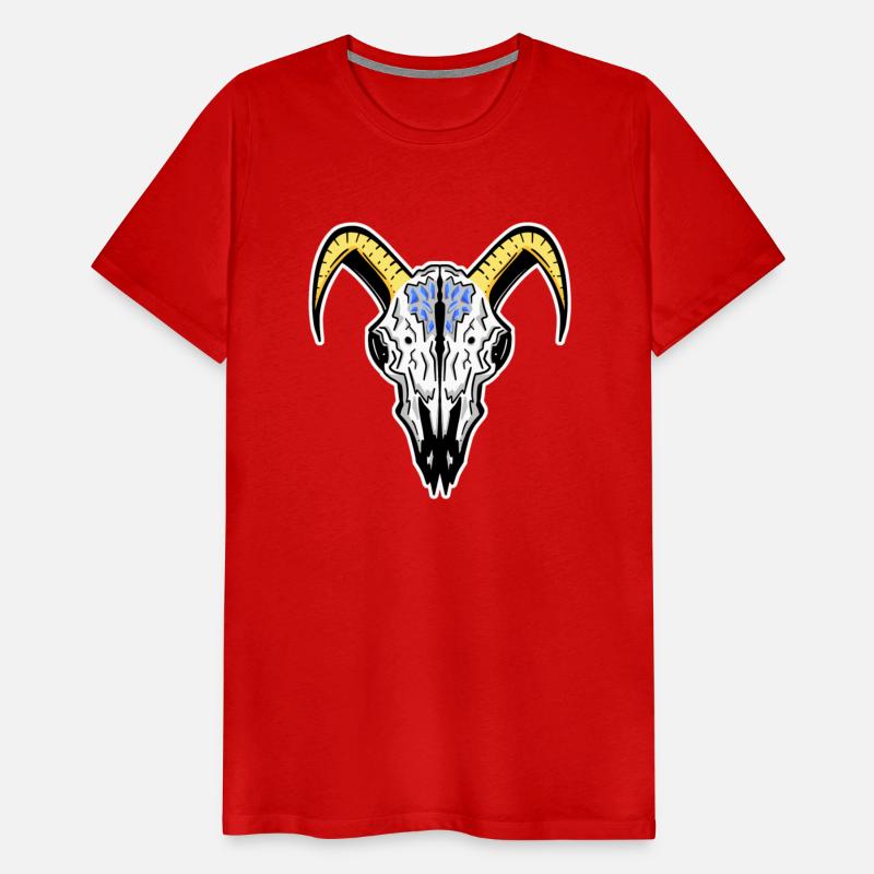 Rams Skull Illustration Mascot Blue Jewel Logo