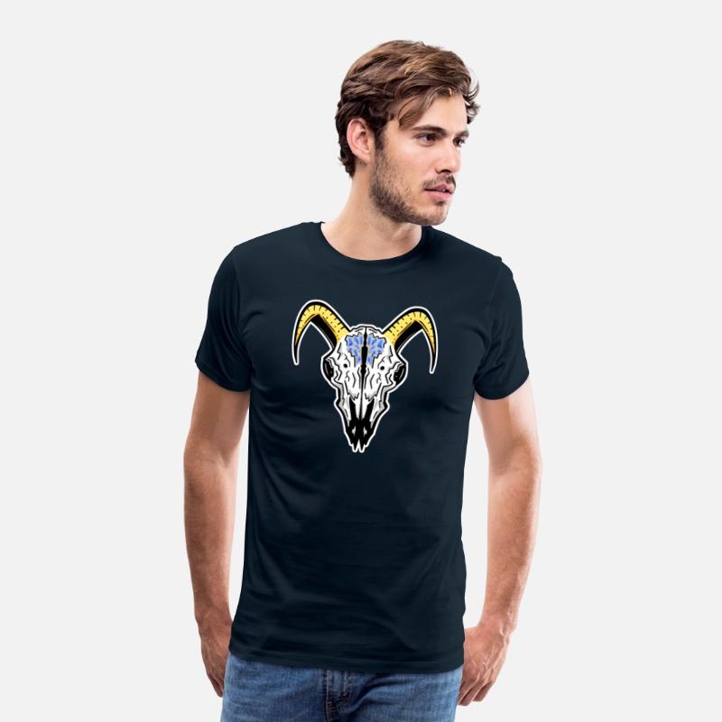 Rams Skull Illustration Mascot Blue Jewel Logo