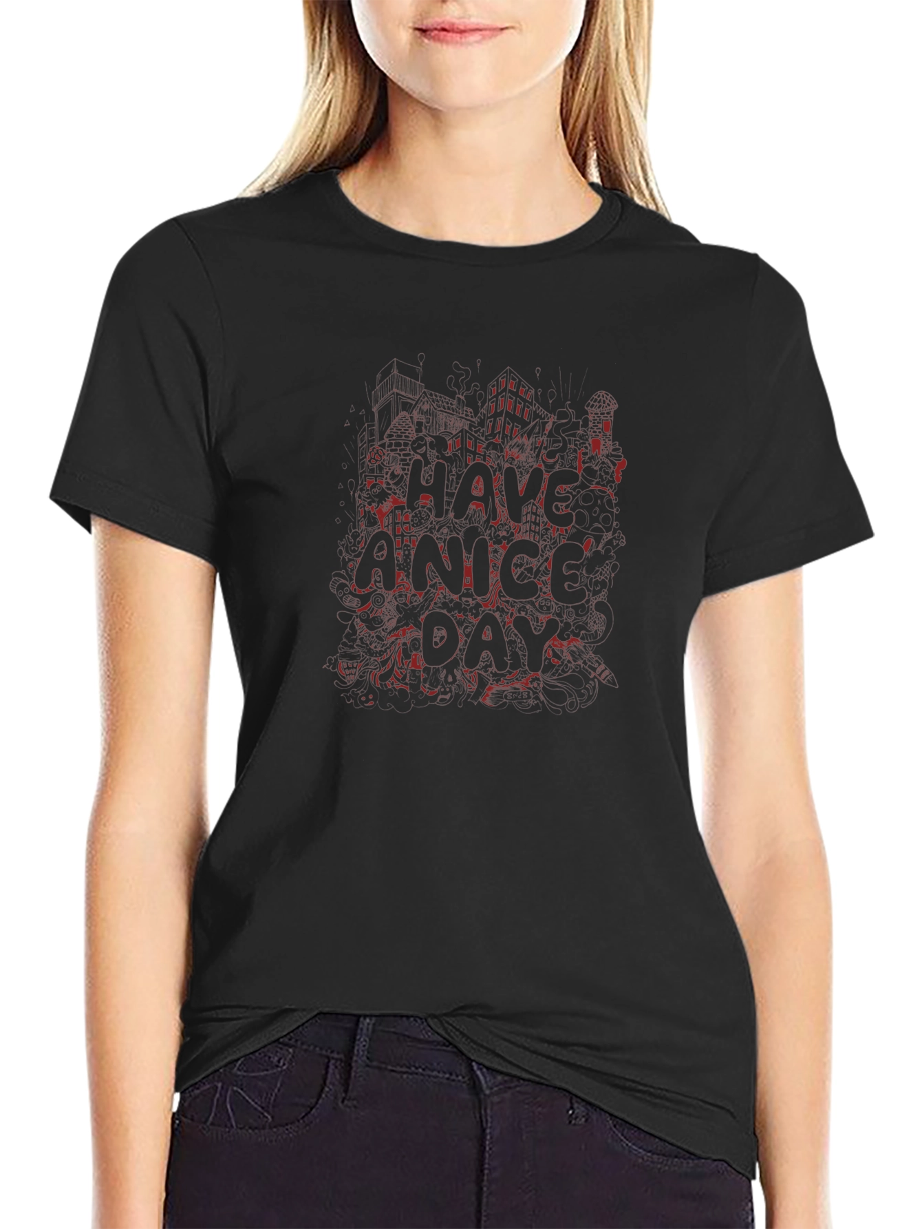 Graphic Print Crew Neck T-Shirt