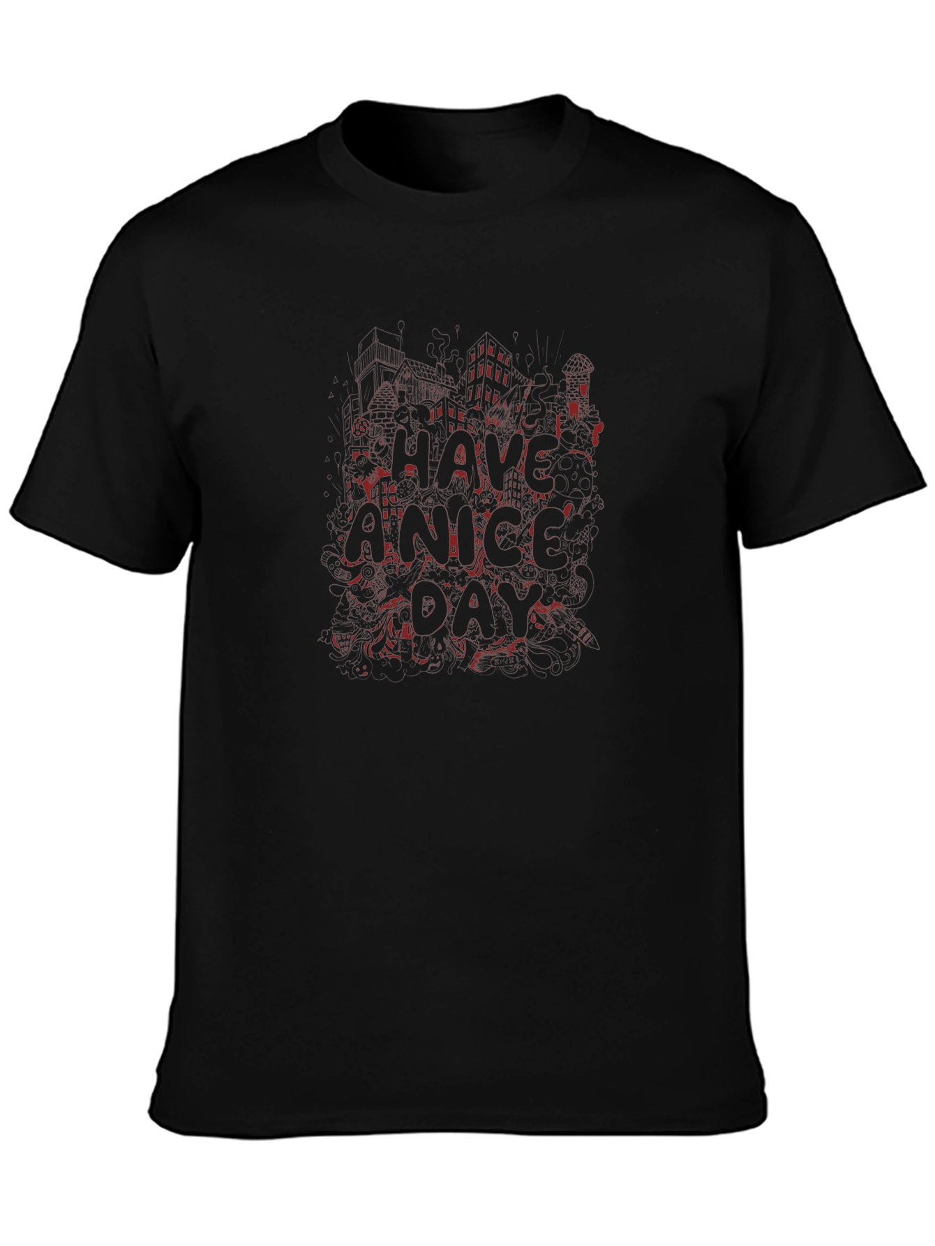 Graphic Print Crew Neck T-Shirt
