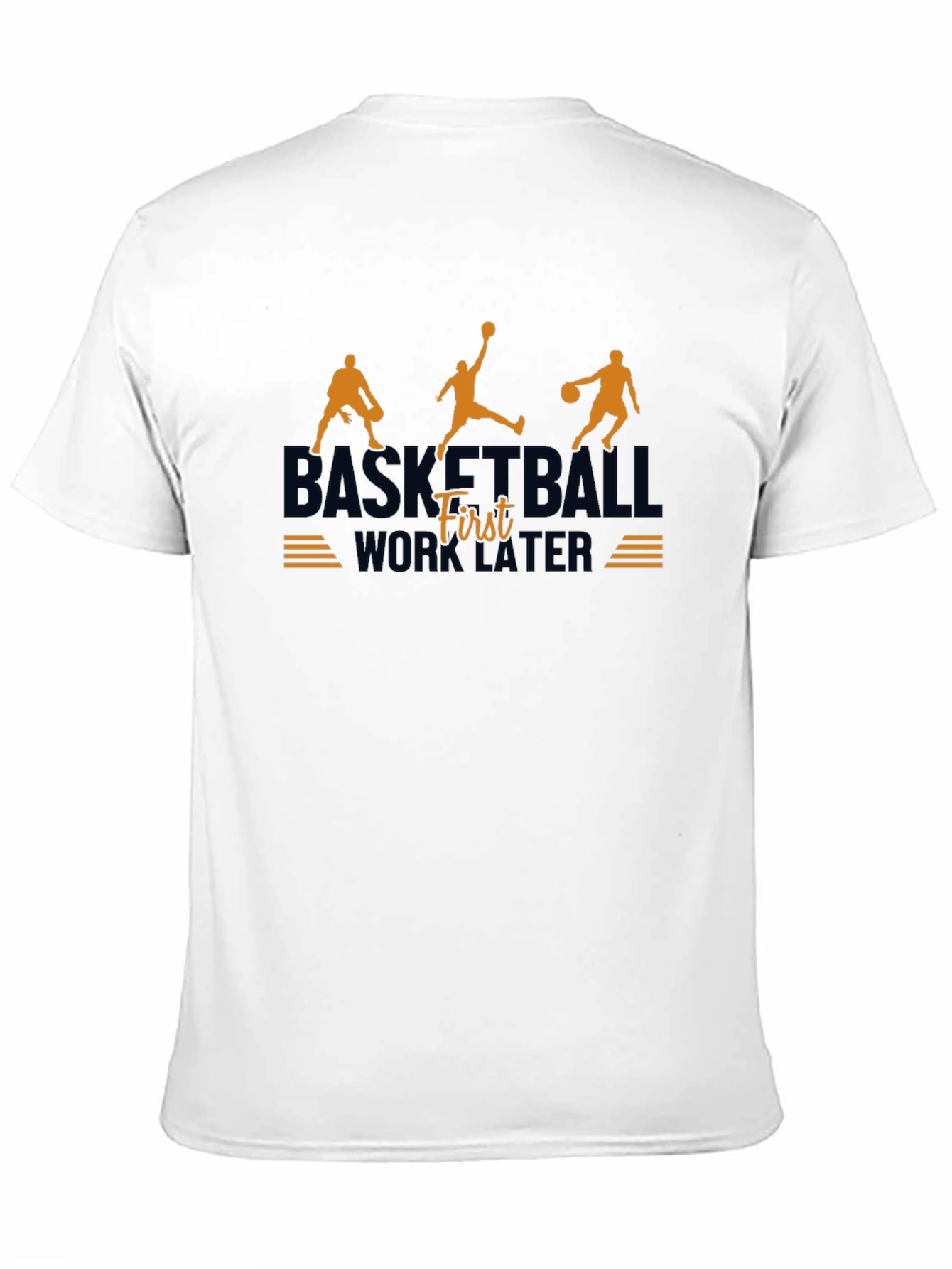Basketball First Work Later Graphic T-Shirt