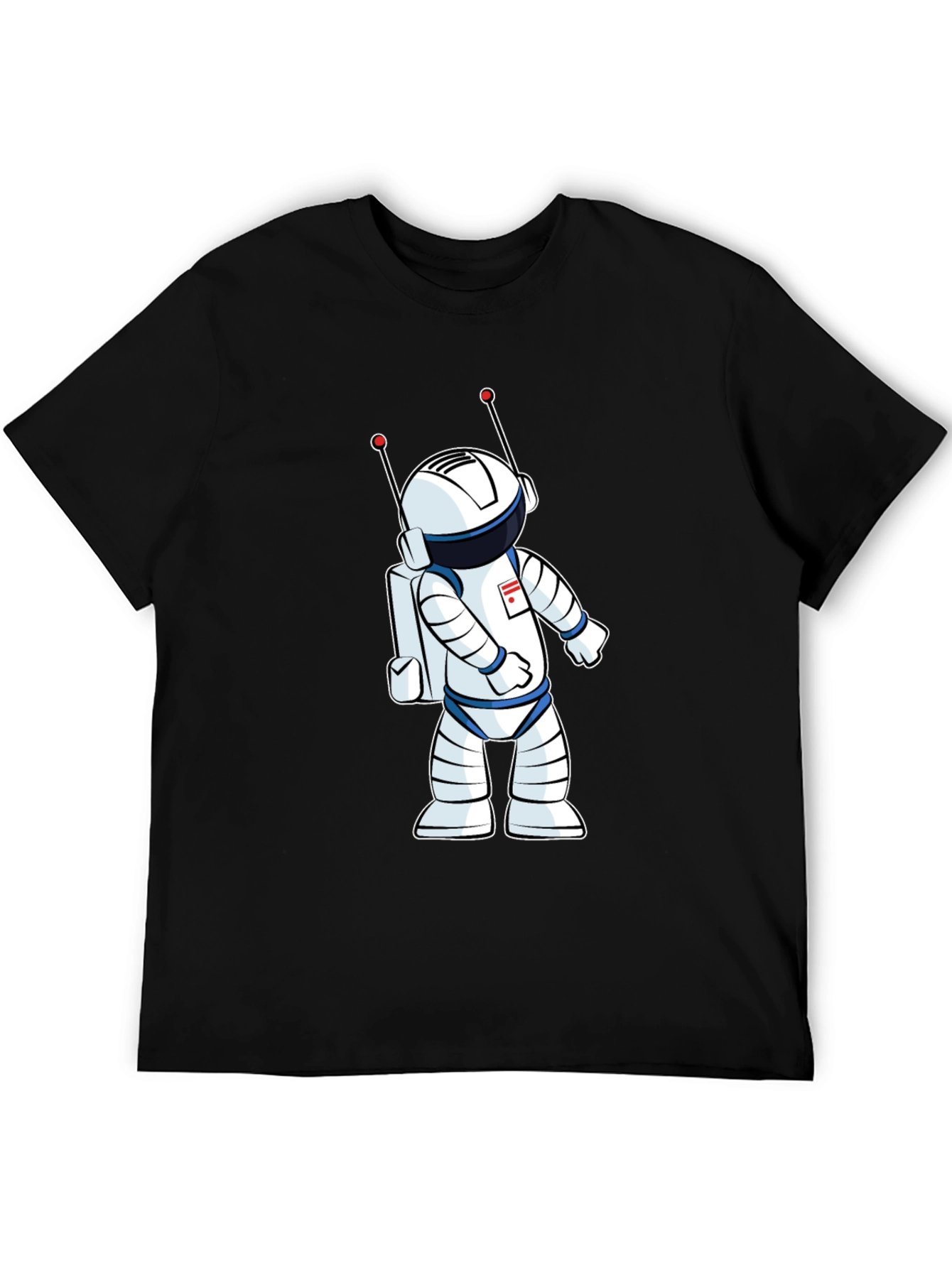 Astronaut Graphic T-Shirt - Black Crew Neck Tee