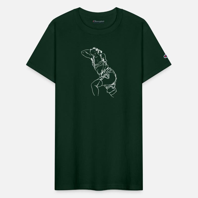 Reclining Model in Chemise and Stockings 1917