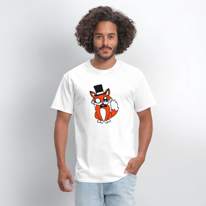 Red Fox Sir Mr. Top Hat Monocle Glasses Rich Man