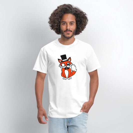 Red Fox Sir Mr. Top Hat Monocle Glasses Rich Man