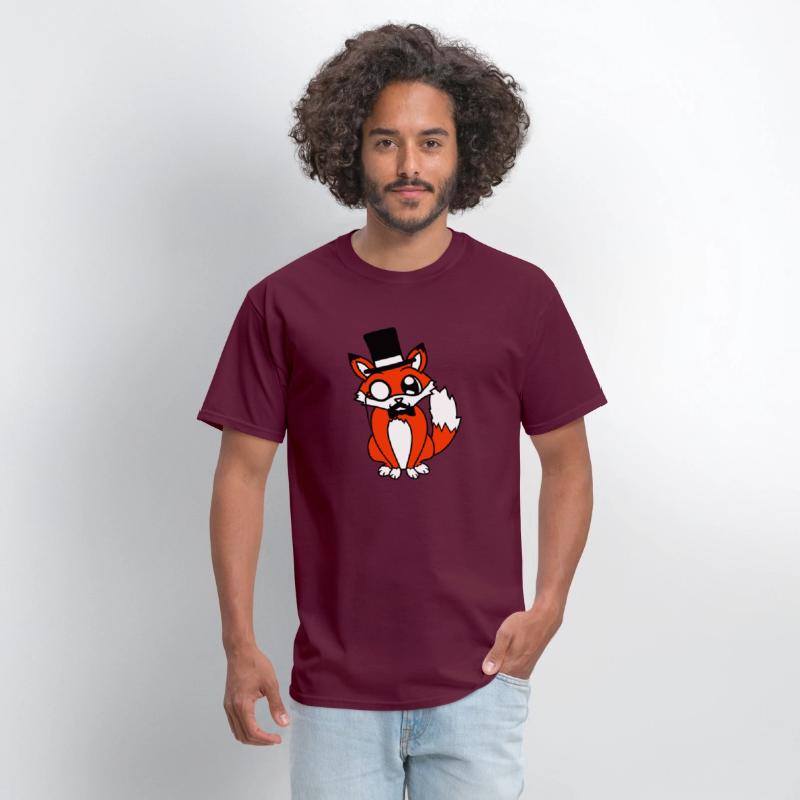 Red Fox Sir Mr. Top Hat Monocle Glasses Rich Man