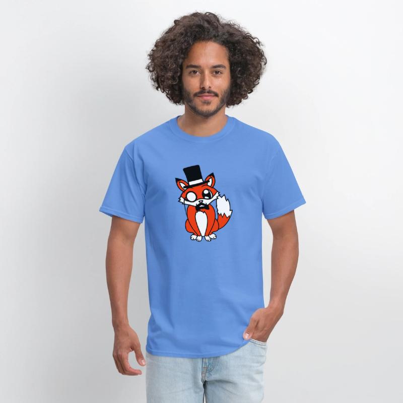 Red Fox Sir Mr. Top Hat Monocle Glasses Rich Man